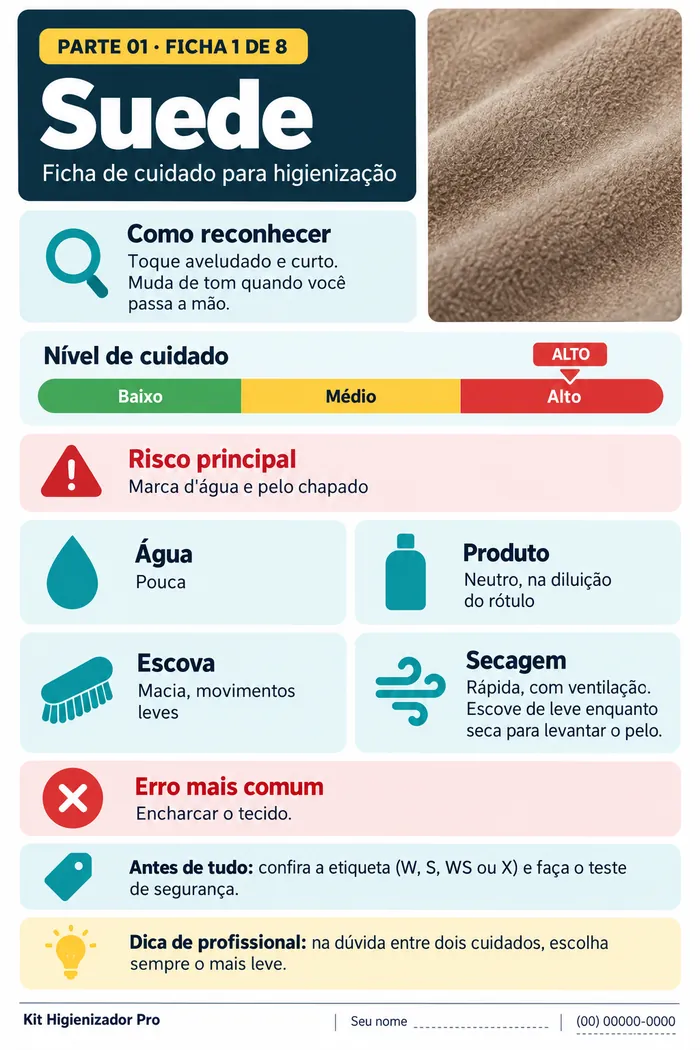 Ficha do tecido suede